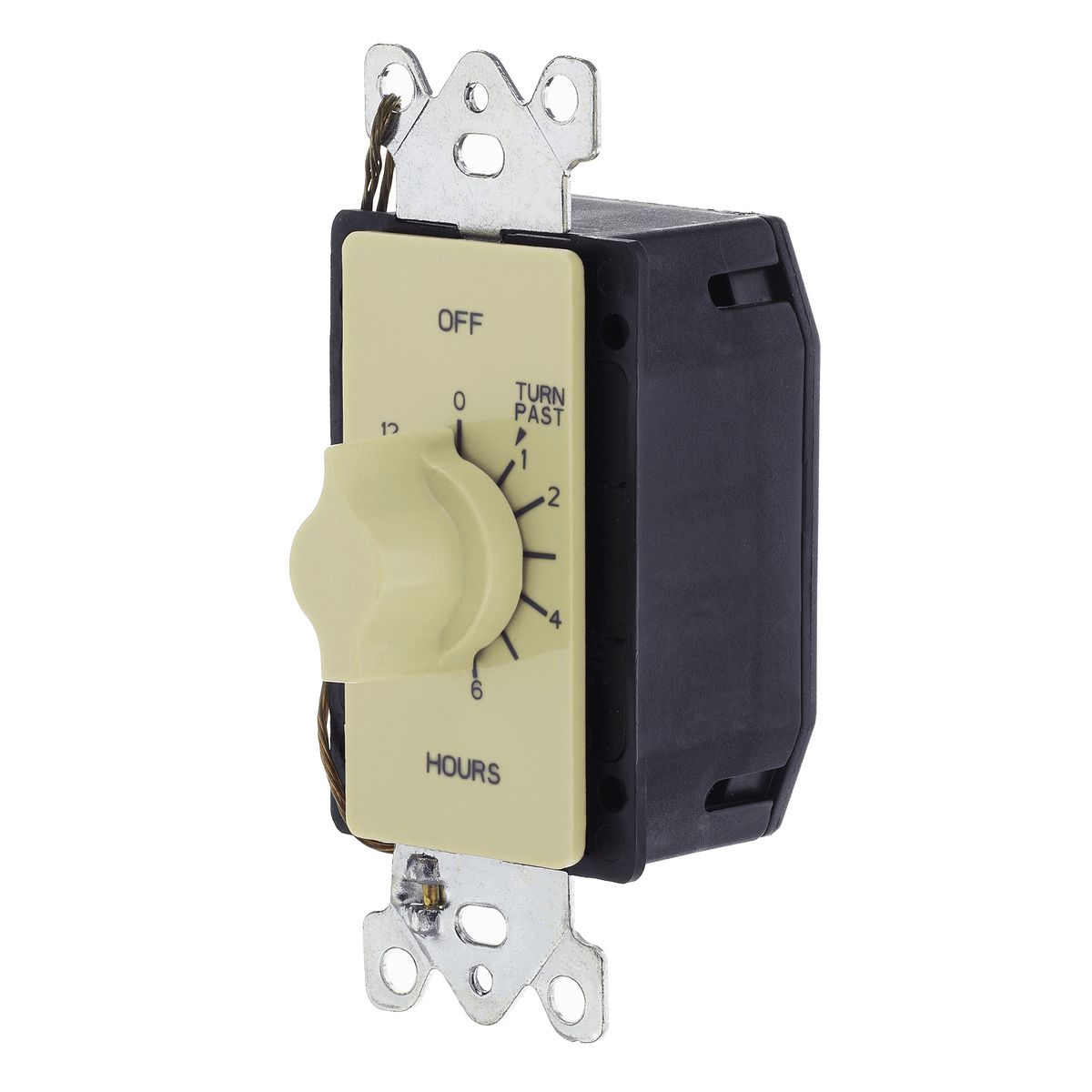 Spring Wound Switch NSI A512H 12 Hour Spring Wound In Wall Time Switch Ivory - MROSupply.com